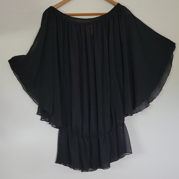 Abby Z. Black sheer coverup - Picture 6 of 7